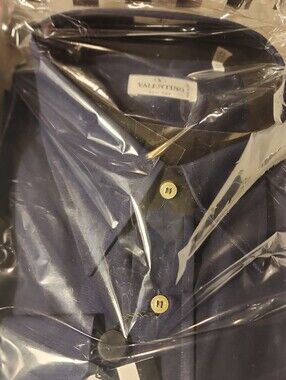 Valentino Navy Blue Dress Shirt